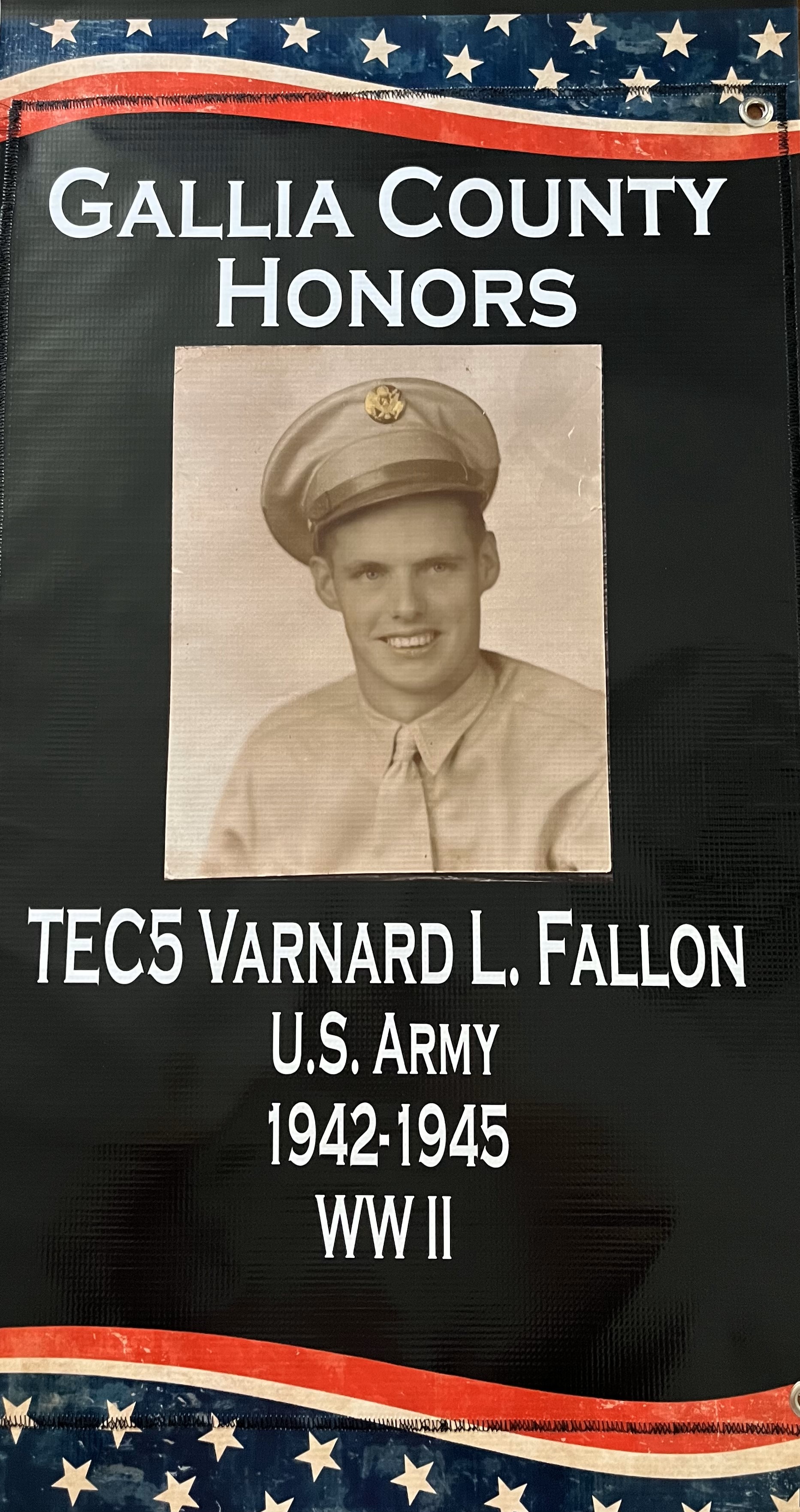 BN 0155 TEC5 Varnard L Fallon USA 1942 1945 WWII photo