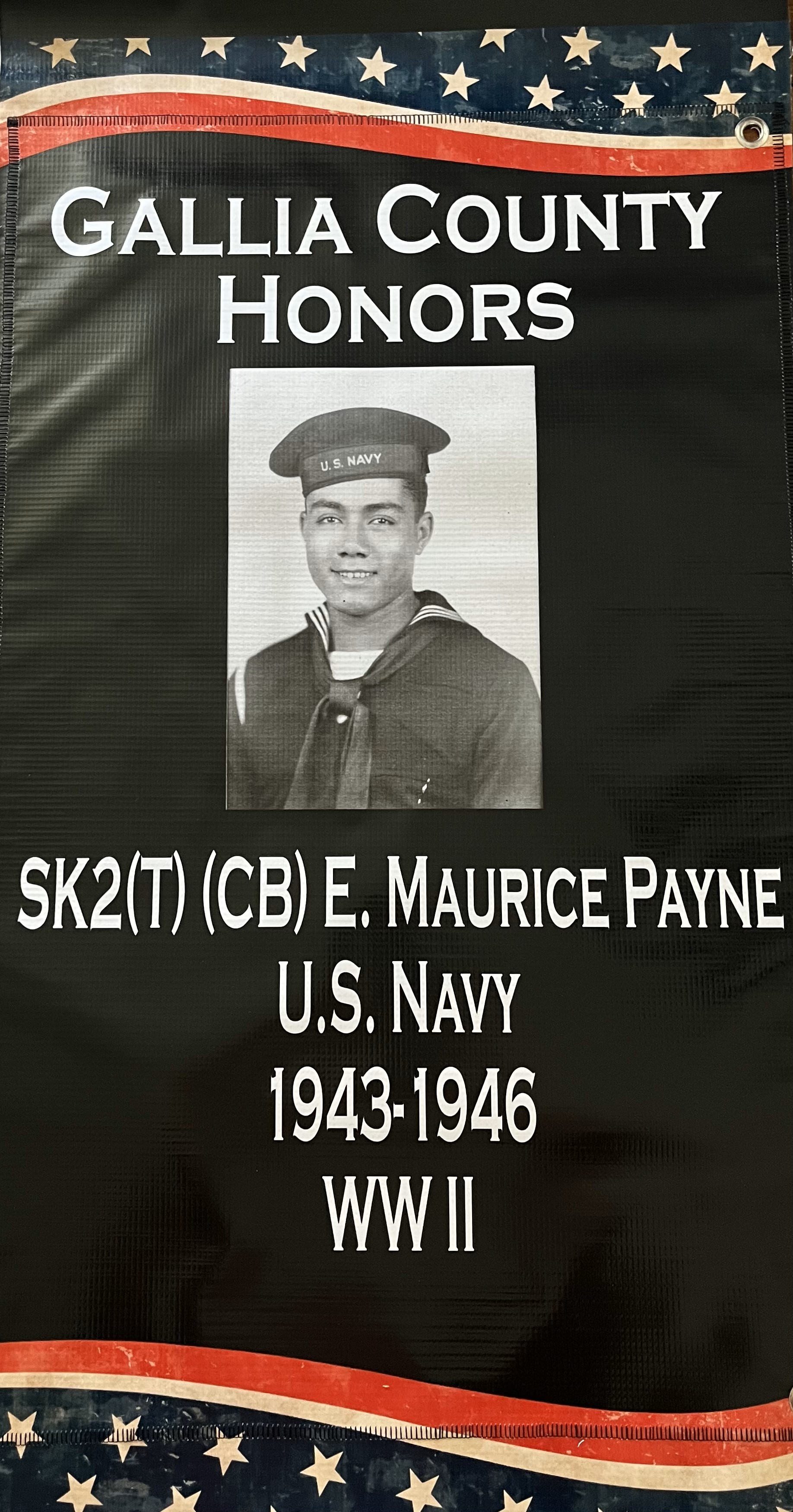 BN 0158 SK2T CB E. Maurice Payne USN 1943 1946 WWII photo